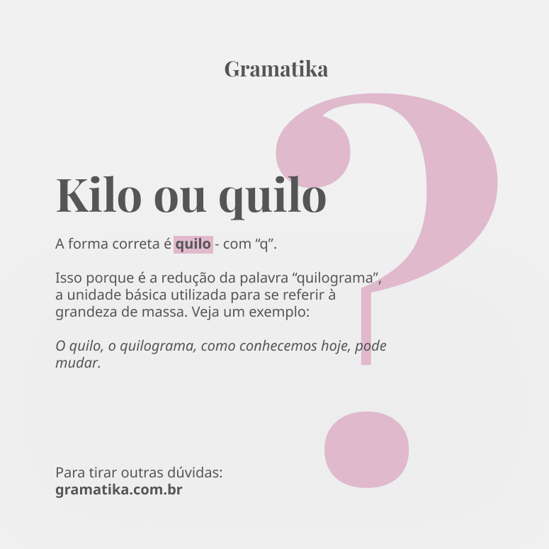 O Que é Meio Kilo?