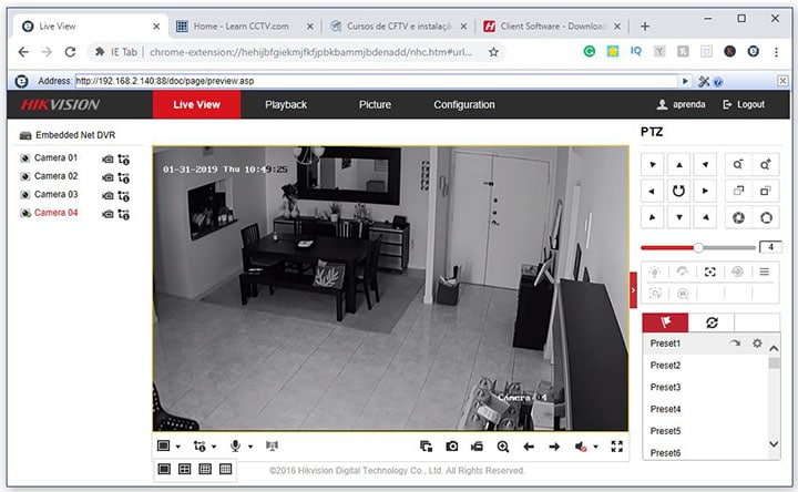 Conectando-se ao Seu DVR Hikvision através do Navegador