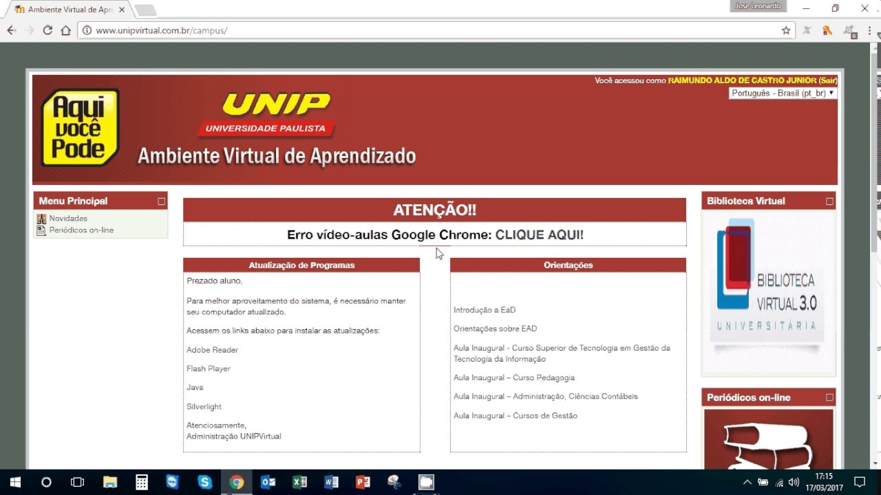 Navegue pelas Ferramentas Disponíveis no Portal do Aluno Uniplan