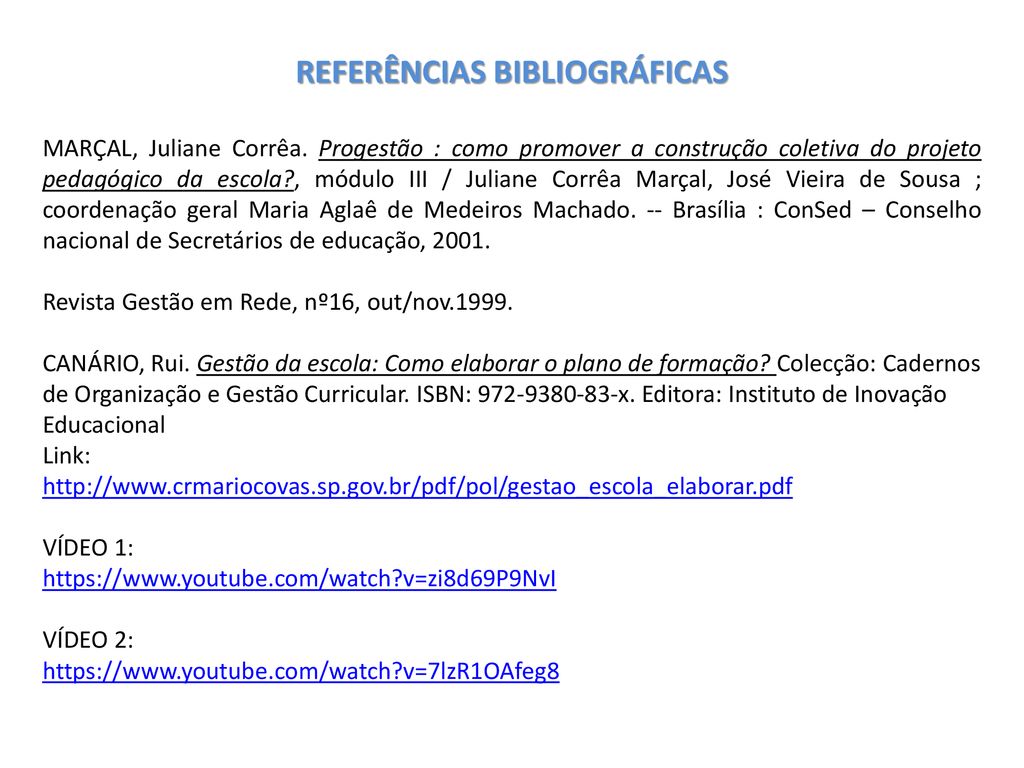 Exemplos de Formatação para Citações do PPP