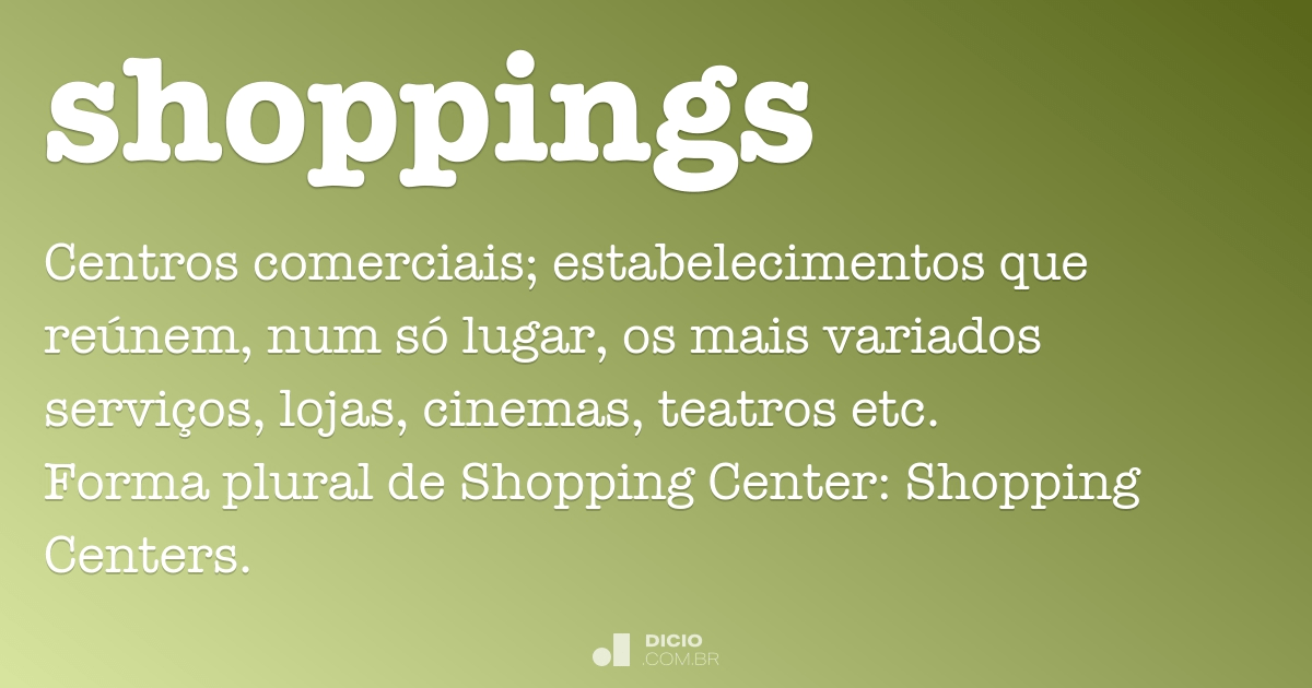 Aprendendo a Escrever 'Shopping' Corretamente