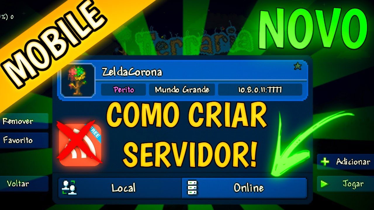 Como configurar um servidor no Terraria Mobile?