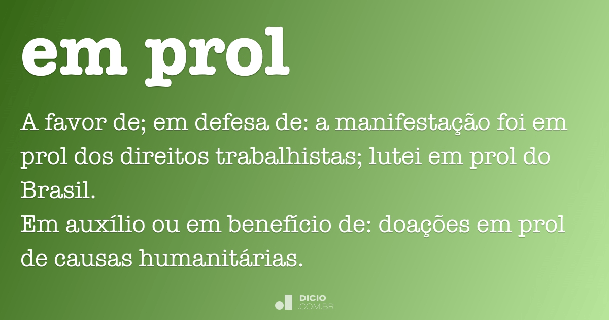 Entendendo a Diferença entre 'em Prol' e 'em Pro'