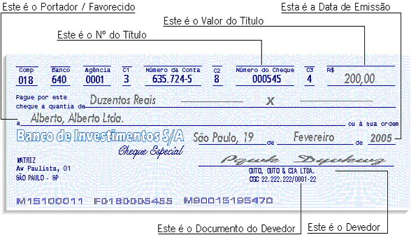 Como Redigir um Cheque no Valor de R$ 200