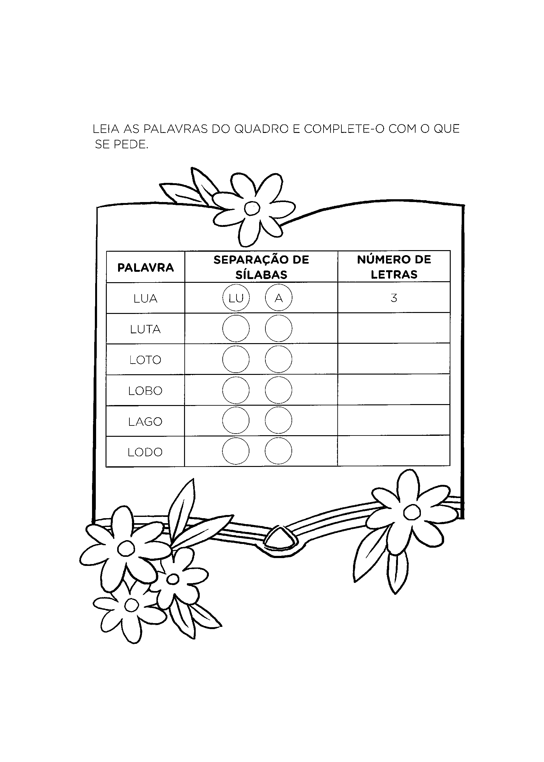 Aplicando as Regras para Separar a Palavra 'Lua'