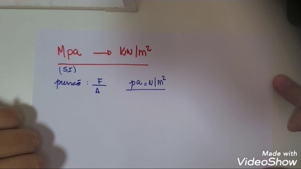 Entenda o Conceito de MPa e kN cm2