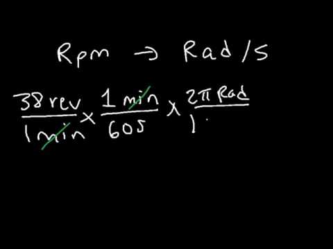 Como converter de RPM para rad s?
