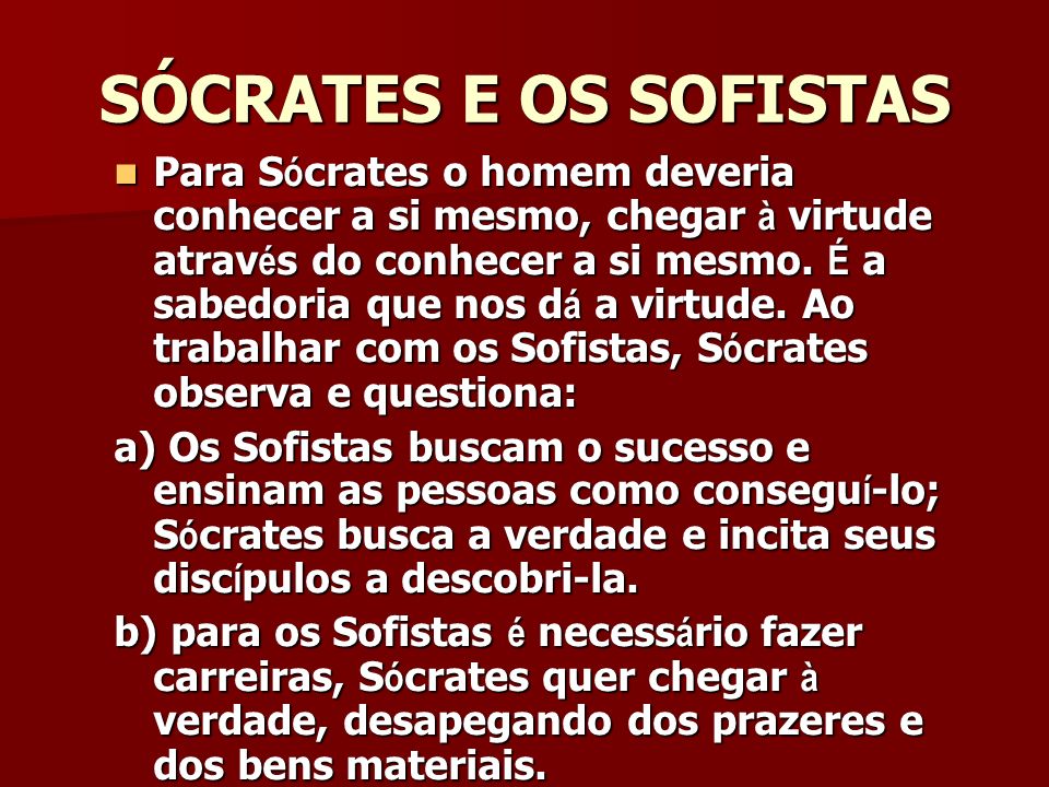 O Ponto de Vista Filosófico de Sócrates