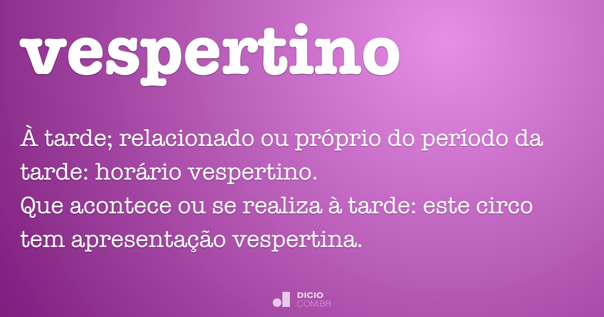 Entenda o que é horário vespertino