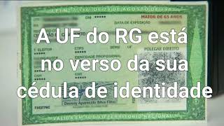 Entenda onde encontrar a Unidade Federativa no RG