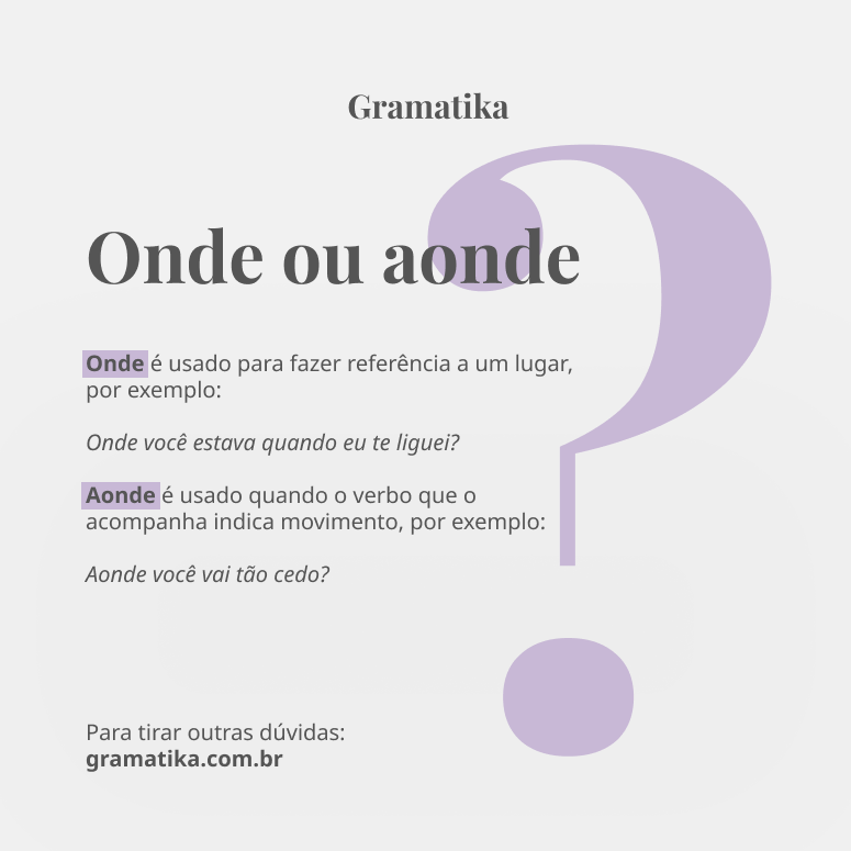 Explicando o Uso de Onde e Aonde