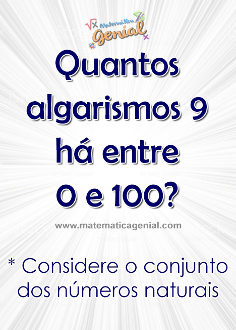 Conte todos os números 9 entre 0 e 100!