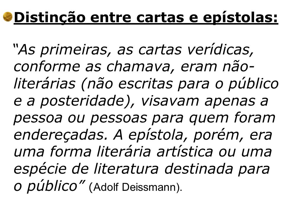 O Que é uma Carta e o Que é uma Epístola?