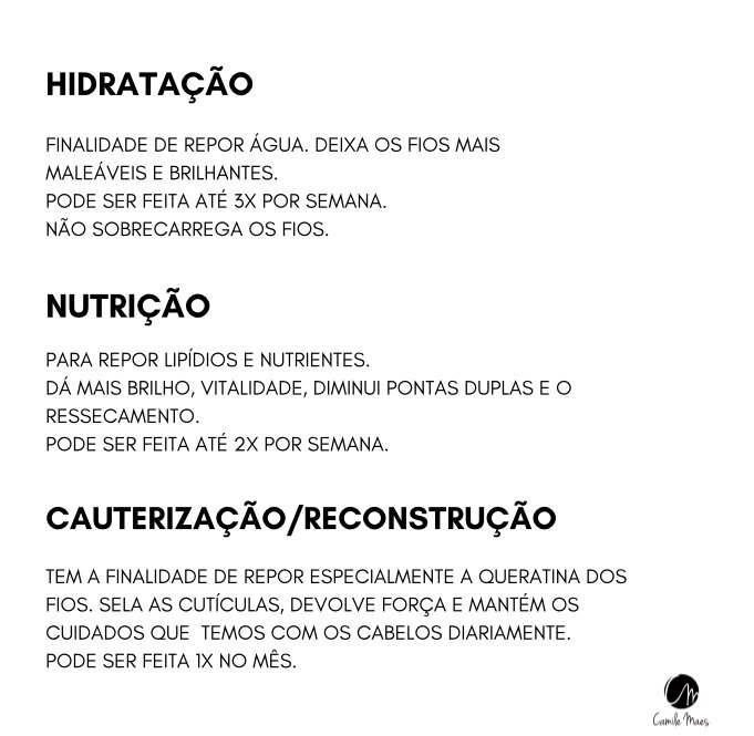 O Que São Hidratação, Nutrição e Reconstrução?