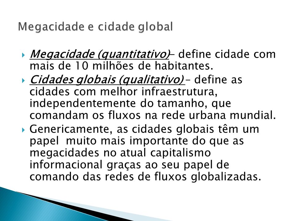 A Influência da Globalização nas Megacidades