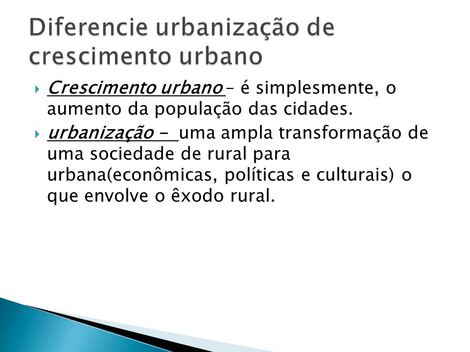 Como a Urbanização e o Crescimento Urbano Se Relacionam?