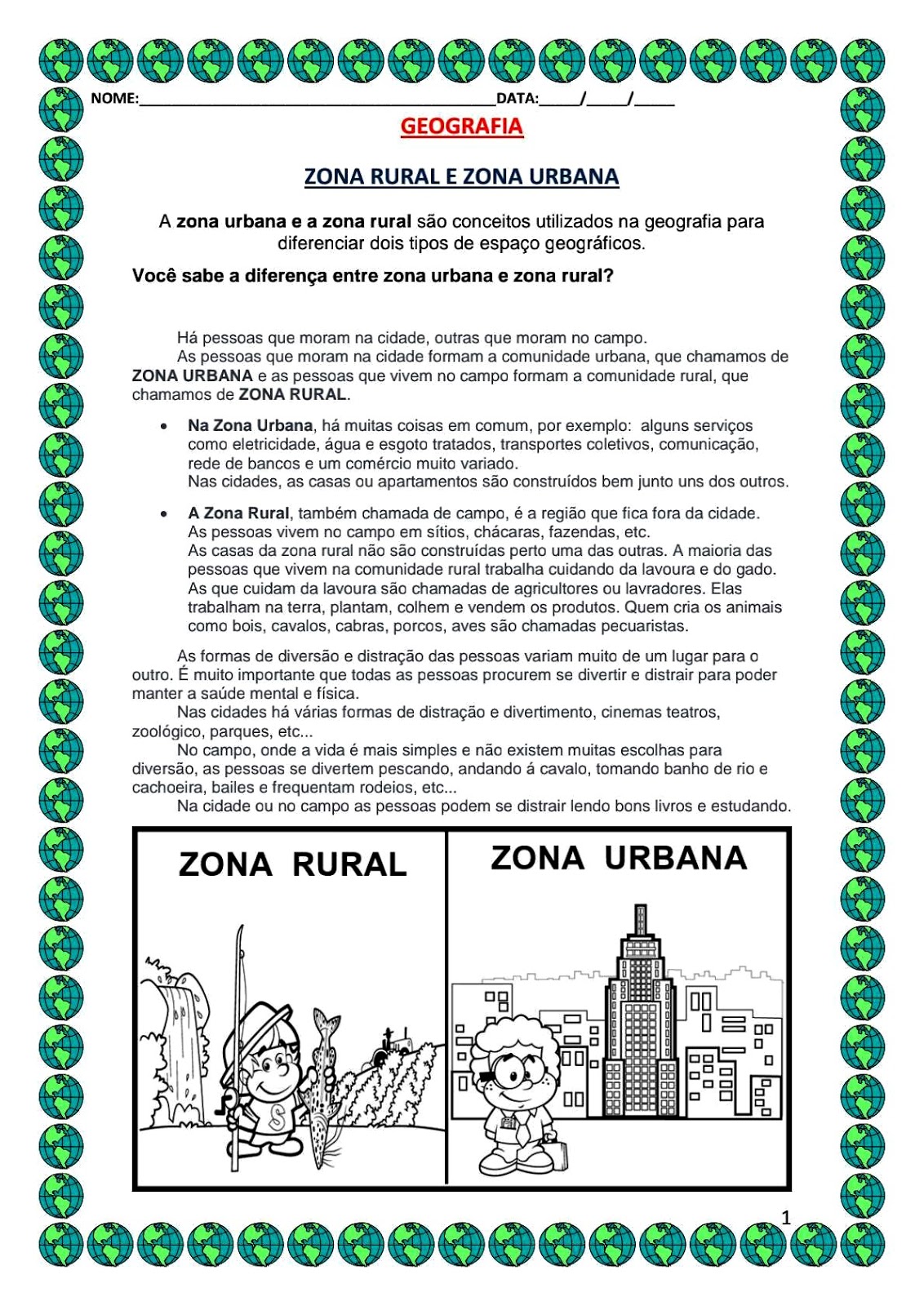 O Que é Zona Rural e Zona Urbana?