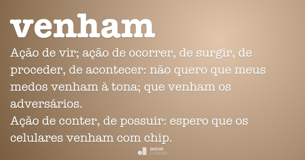 Entendendo a Diferença entre Venham e Venha