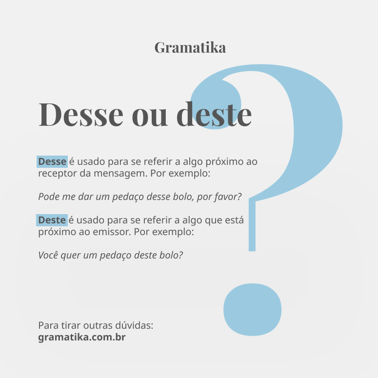 Entendendo a Diferença entre 'Dessa' e 'Desta'