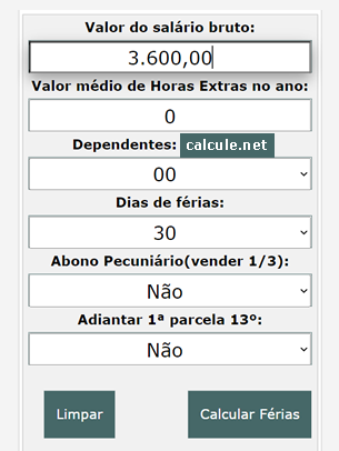 Como calcular o valor total de seu salário durante um terço de férias;