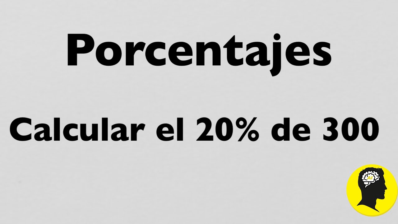 Calculando 20% de 300