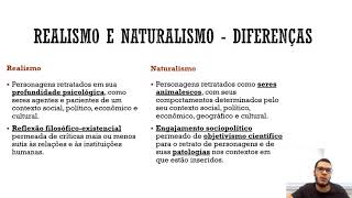 Comparando as Características de Realismo e Naturalismo