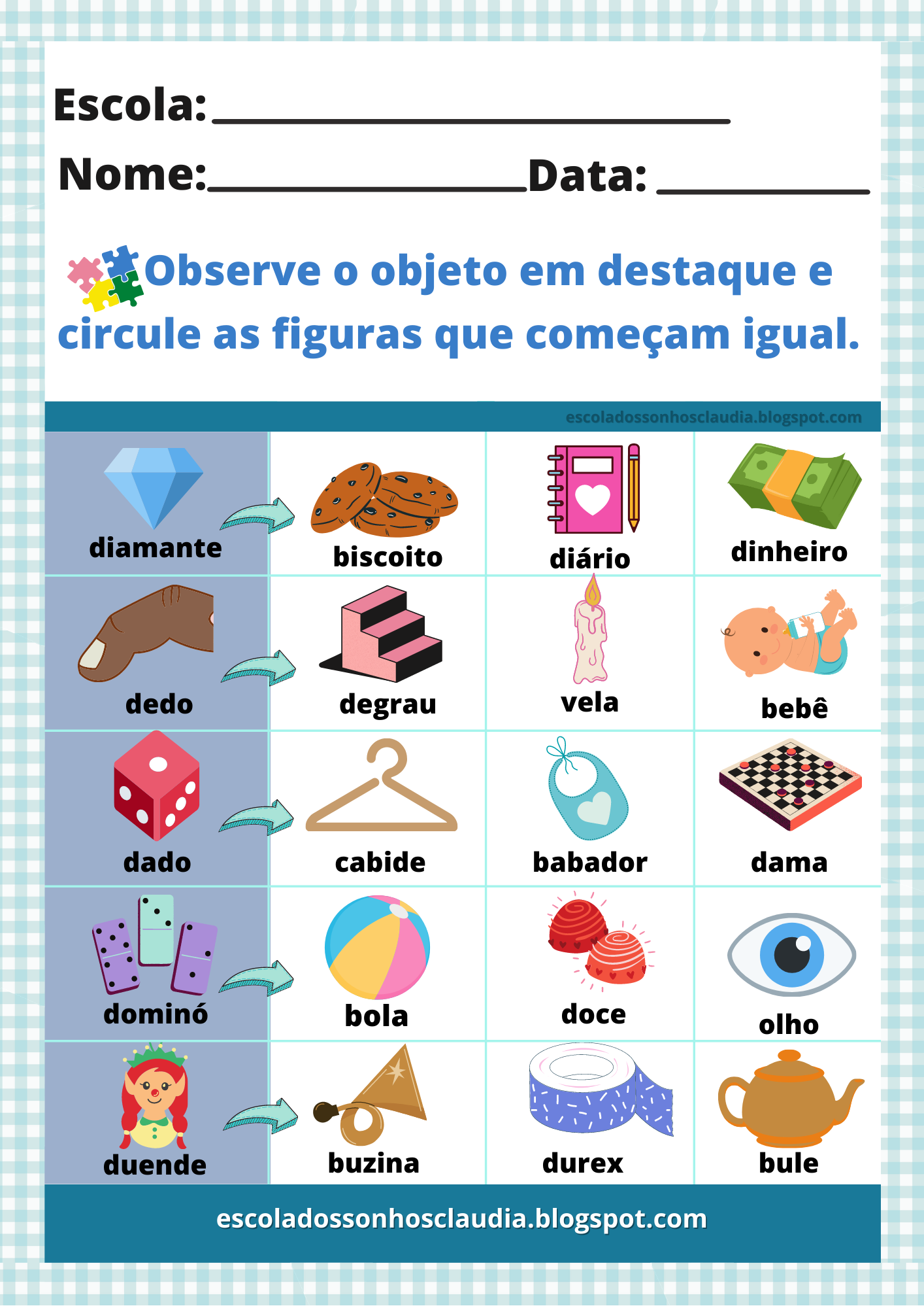 Explore as Possibilidades dos Objetos Que Iniciam com a Letra D